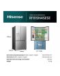 Hisense RF815N4SESE Total No Frost Plumbed American Fridge Freezer - Silver