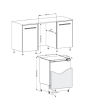 Sensis RFUCBI01Z54EW 59.5cm Integrated Static Undercounter Freezer - White