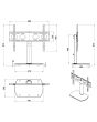 TTAP PED64F Table Top TV Stand