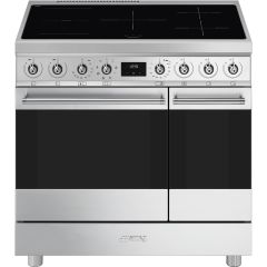 Smeg C92IMX2 81.3cm Electric Rangecooker with Double Oven and Induction Hob - Stainless steel