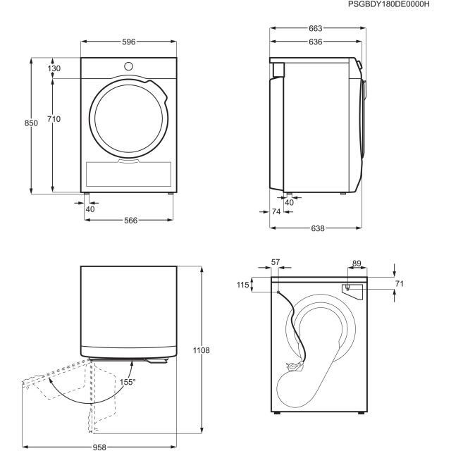 AEG TR718L2B 8kg Heat Pump Tumble Dryer