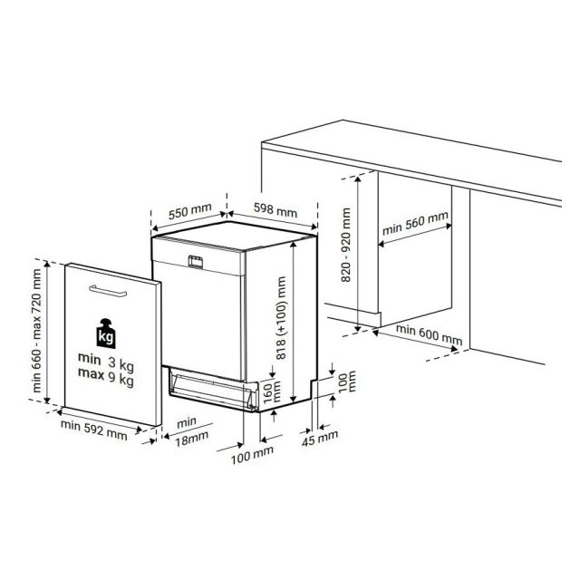 Blomberg LDV52420 Integrated Full Size Dishwasher