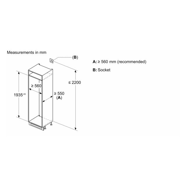 Bosch KBN96NSE1G Integrated Fridge Freezer