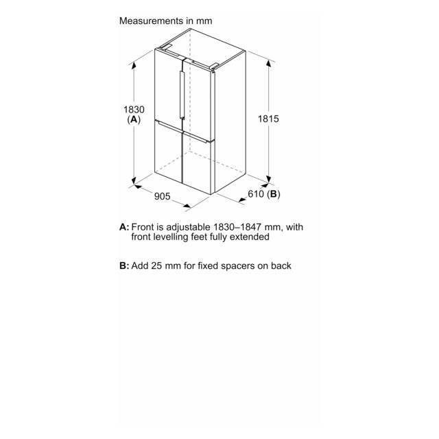 Bosch KFN96VPEAG American Style Fridge Freezer