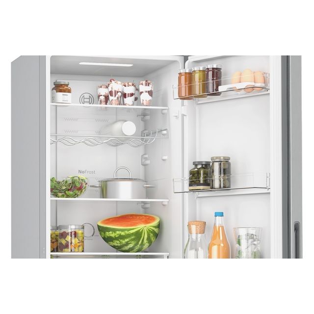 Bosch KGN27NLEAG 55cm Frost Free Fridge Freezer - Silver