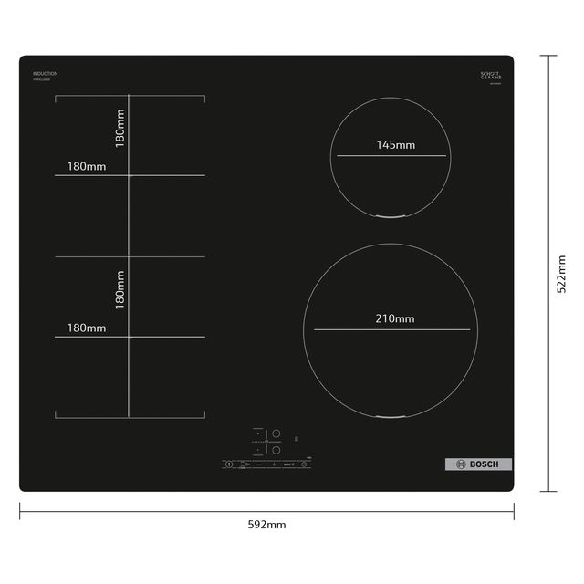 Bosch PWP611BB5B 60cm Induction Hob