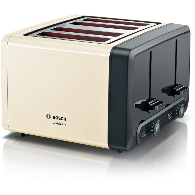 Bosch TAT4P447GB 4 Slot Toaster - Cream