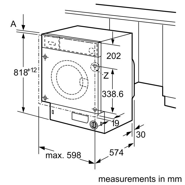 Bosch WIW28302GB 8Kg 1400 Spin Built In Washing Machine