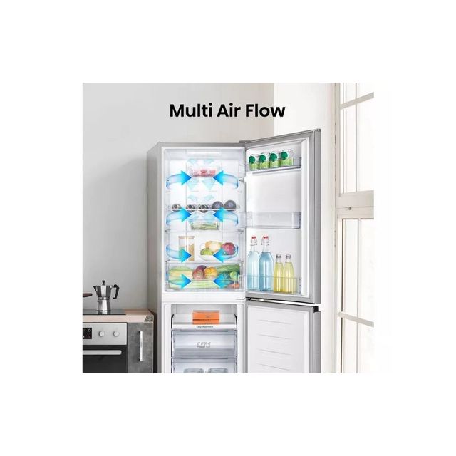 Hisense RB327N4BCE 50/50 Total No Frost Fridge Freezer - Stainless Steel