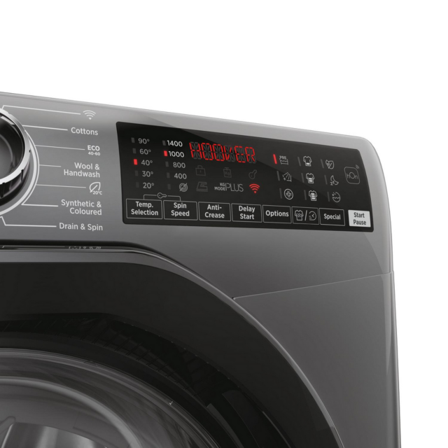 Hoover H3WPS496TAMBR68 9kg 1400 Spin Washing Machine - Graphite