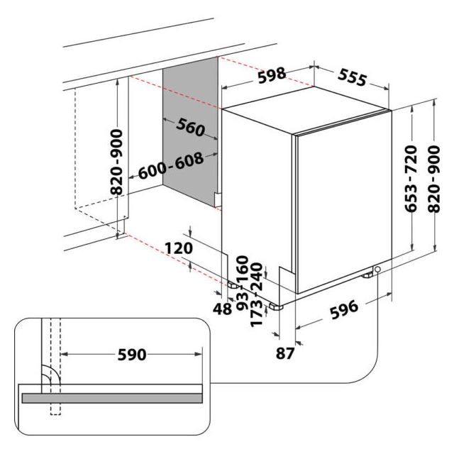 Hotpoint H2IC14BN7A0UK Integrated Dishwasher - 14 Place Settings