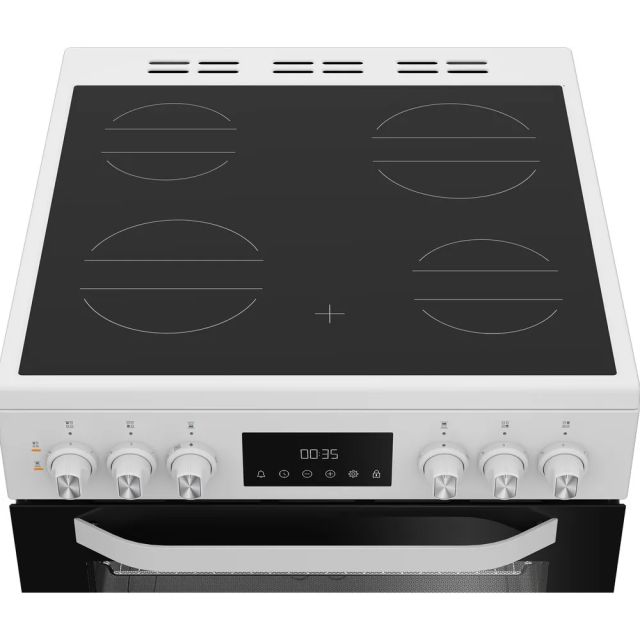 Hotpoint HDE6VDW 60Cm Double Oven Electric Cooker