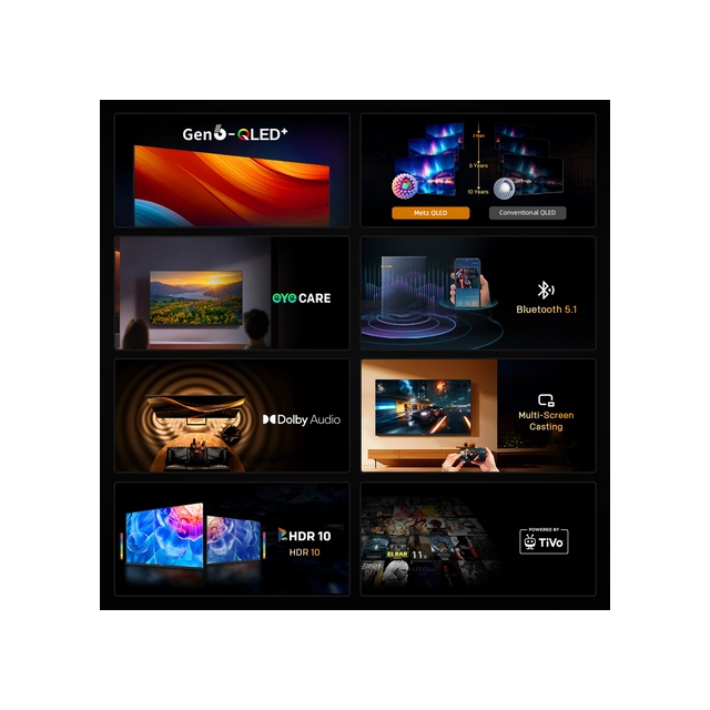 Metz 32MQH6800ZUK 32inch HD Smart QLED TV with Freely