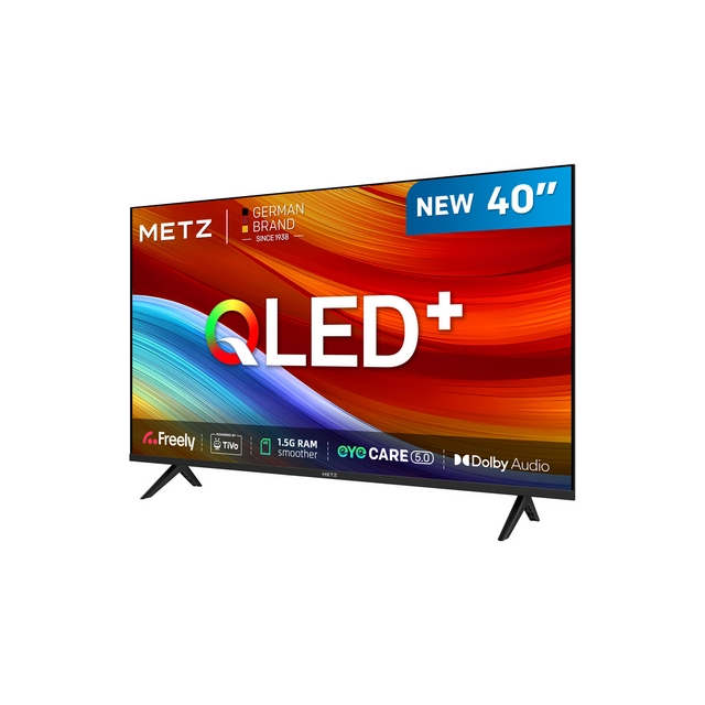 Metz 40MQH6800ZUK 40inch HD Smart QLED TV with Freely Power by Tivo - Black