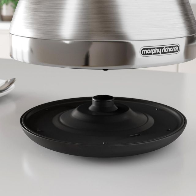 Morphy Richards 100130 1.5 Litres Venture Pyramid Rapid Boil Kettle - Brushed Stainless Steel