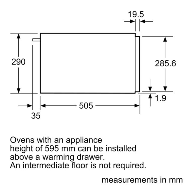 Neff N1AHA02N0B Built In Warming Drawer