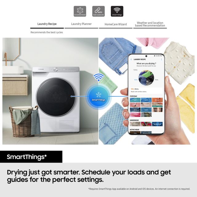 Samsung DV90CGC0A0ABEU 9Kg Heat Pump Tumble Dryer