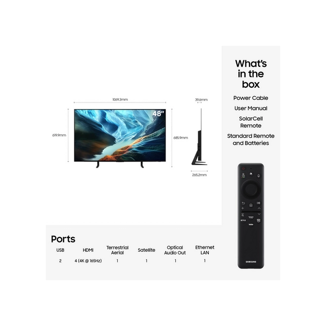 Samsung QE48S90HAEXXU 48inch OLED Glare Free Vision AI Smart TV
