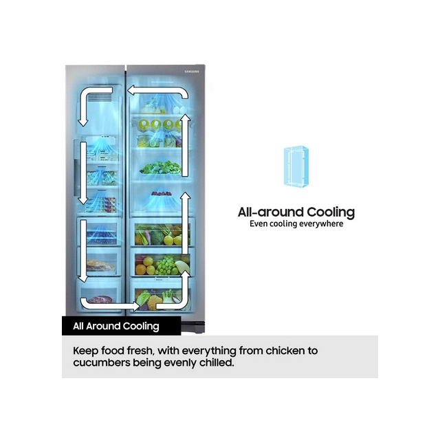 Samsung RS70F65KETEU American Style Fridge Freezer - Silver