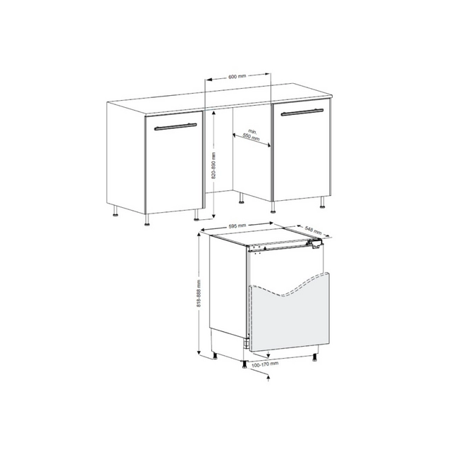 Sensis RFUCBI01Z54EW 59.5cm Integrated Static Undercounter Freezer - White