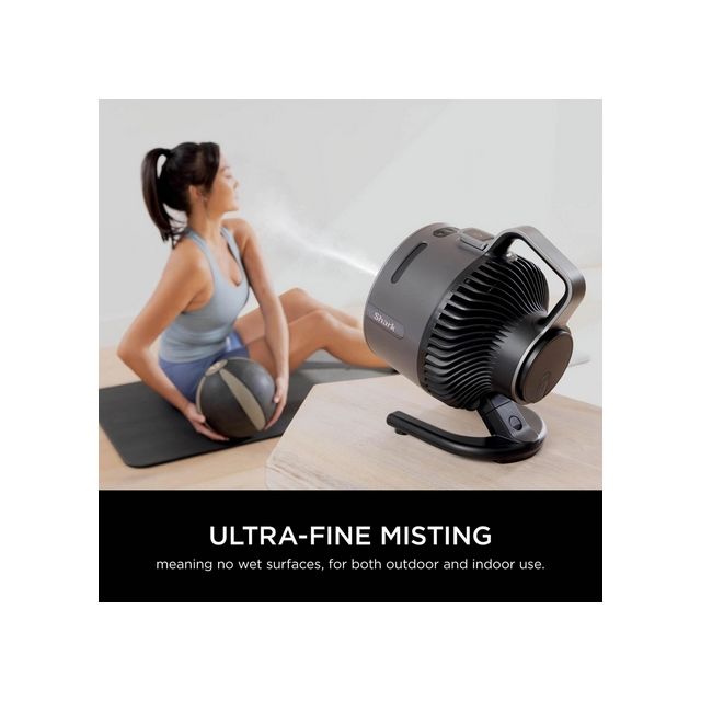 Shark FA050UK Flexbreeze Hydrogo Outdoors & Indoors Misting Fan - Cool Grey, Charcoal