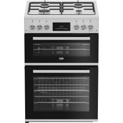 Beko EDG6231W 60Cm Twin Cavity Gas Cooker