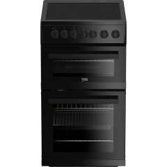 Beko EDVC503B 50Cm Double Oven Electric Cooker With Ceramic Hob 